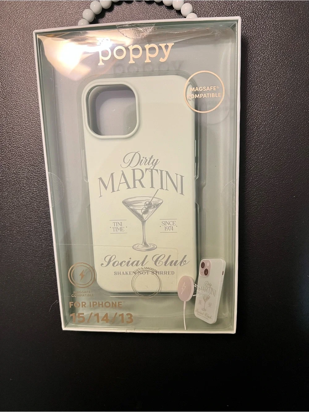 NEW Dirty Martini Social Club iPhone Case Sage Green (Fits iPhone 15/14/13)